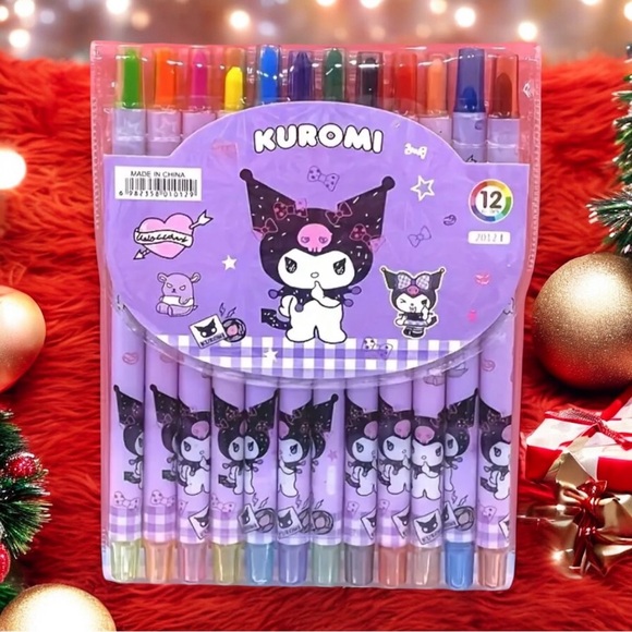 Sanrio HELLO KITTY AND FRIENDS 12-Color Rotating Crayon Set - Picture 3 of 10